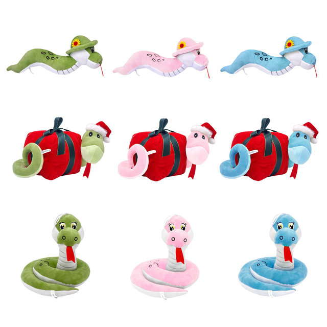 Mdoli Mpya wa Kuchezea wa Kitamaduni wa Kuwasili Aliyejazwa na Katuni Mzuri wa Nyoka