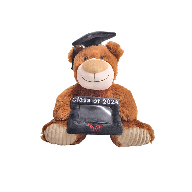 Graduation marron en peluche en peluche