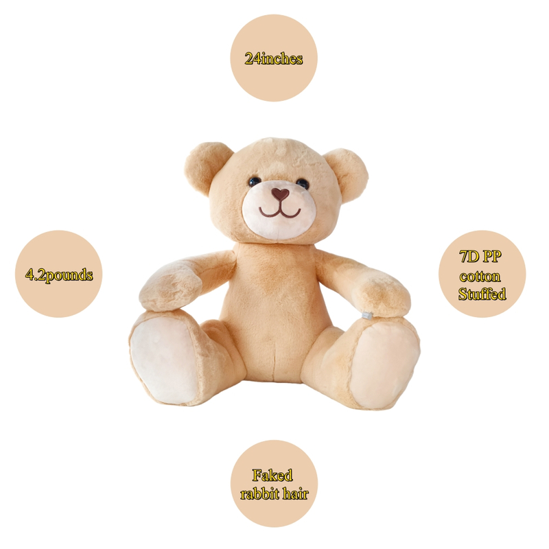 Big Plush Teddy Bear Fluffy Soft ritenga noho kararehe Wholesale wheketere Tamariki Gift Toys
