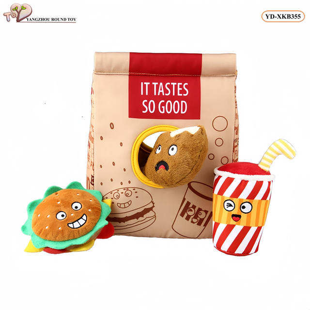 Hamburger Sniff Take Away Bag Plyšov&eacute; žuvacie plyšov&eacute; plyšov&eacute; hračky pre psov