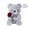 Peluche di pelo di coniglio finto orsacchiotto soffice con peluche morbido di San Valentino rosa