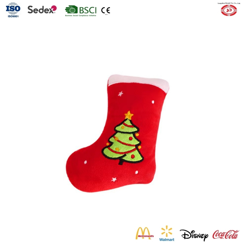YD-BD012 Noel Maskot &Ccedil;orap &Ouml;zel Pet Hediye Toptan Fabrika Cızırtılı K&ouml;pek Oyuncak