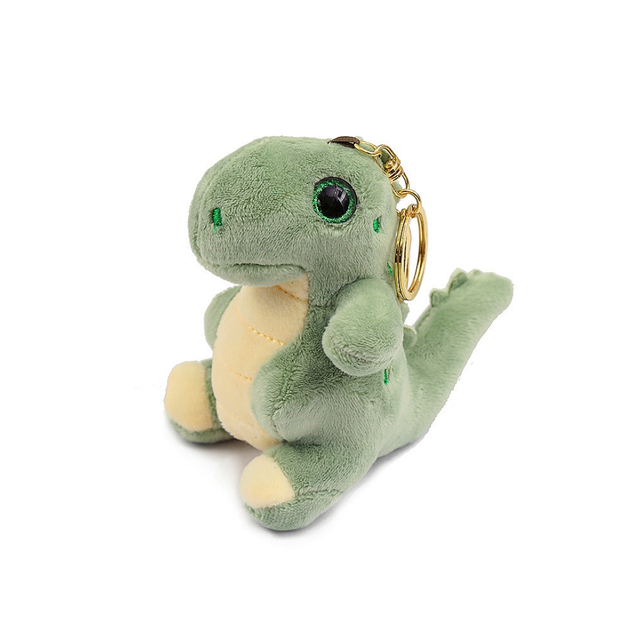 Dinosuar Mini Doll Plush Soft Green Stuffed Custom Animal Toy Keychain