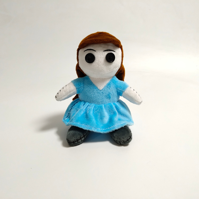 Sinine hästi riietatud keskmine pehme nukuga plush kinketüdruk mänguasi