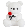 Boneka mainan beruang Teddy bunga mawar berbulu halus berkualitas tinggi