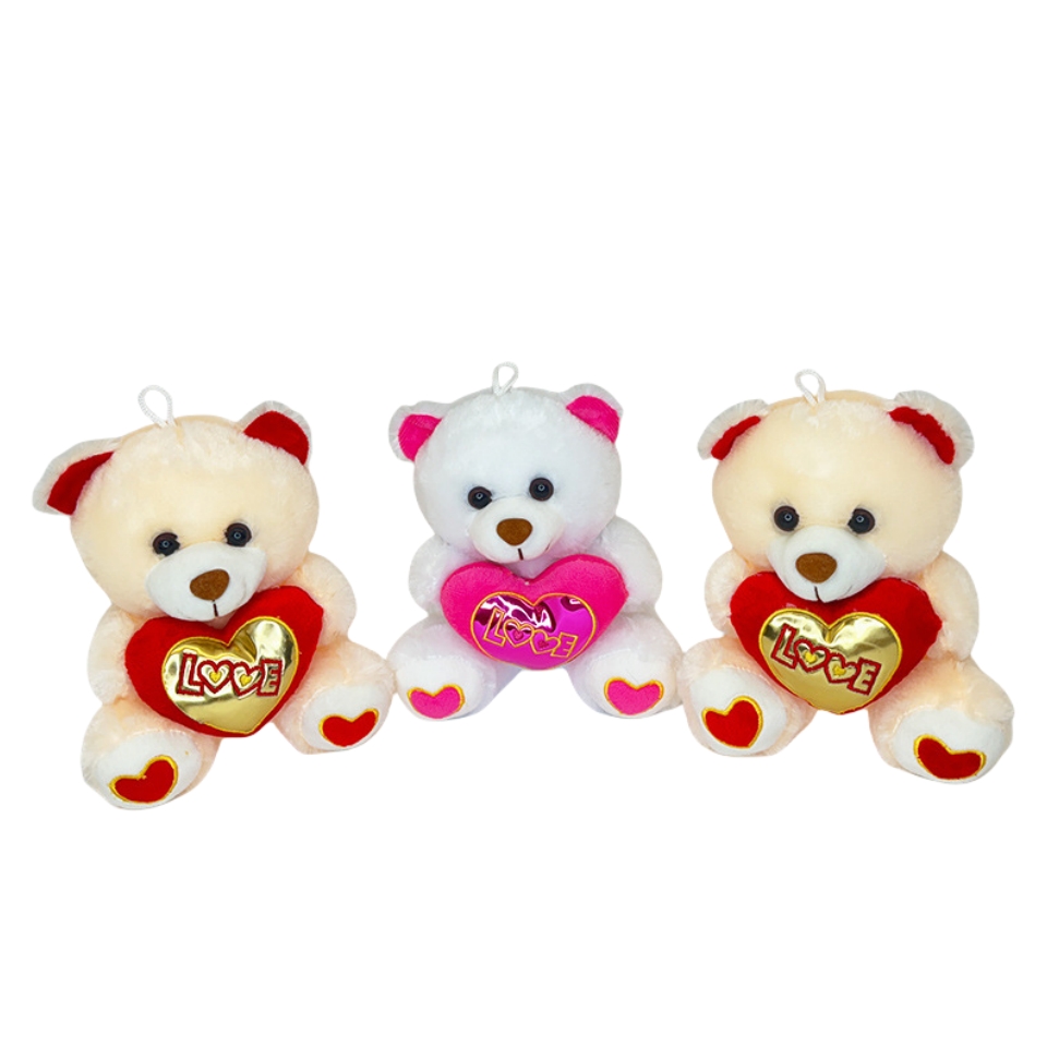 Mukautettu pehmot&auml;ytetty heijastava Love Teddy Bear -leluavaimenper&auml;