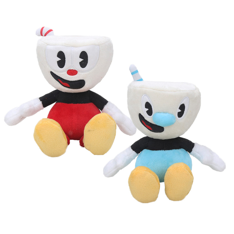 Jouets brod&eacute;s en peluche doux de poup&eacute;e en peluche de conception personnalis&eacute;e en forme de tasse de t&ecirc;te de tasse