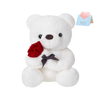 Peluche di pelo di coniglio finto orsacchiotto soffice con peluche morbido di San Valentino rosa