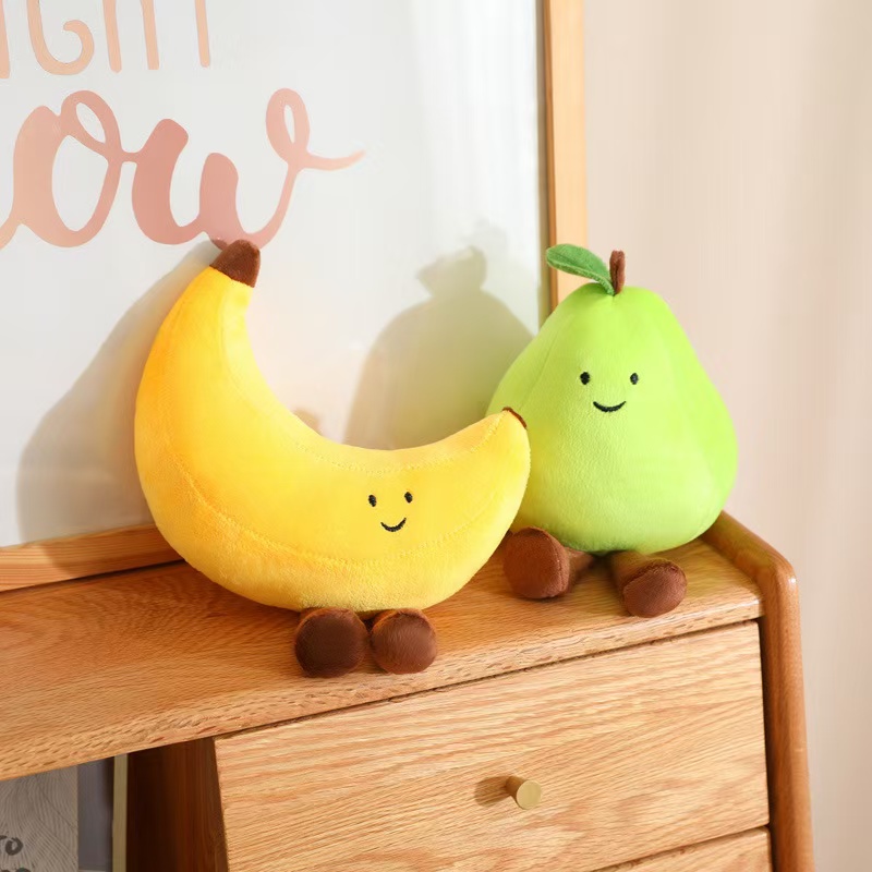 Hadiah Hari Kanak-kanak Plush Stuffed Buah Kartun Tersuai EN71 Mainan Bayi