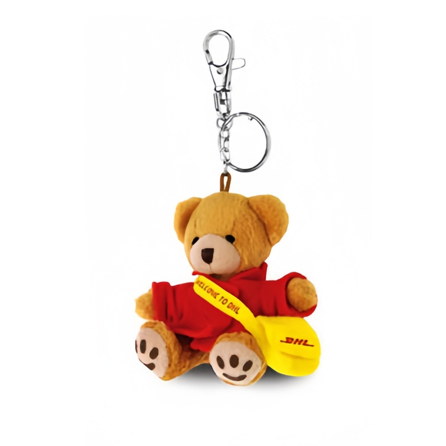 Dhl bear teddy plush mini comel lucu haiwan kekunci kokas mainan mainan