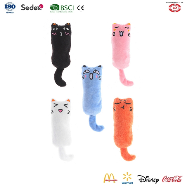 YD-BD005 အိမ်မွေးတိရိစ္ဆာန်အပြန်အလှန်အကျိုးသက်ရောက်မှုရှိသောလက်ဆောင်ထုံးစံ plush ပျော့ပျောင်းသော Catnip Play Crinkle TOY