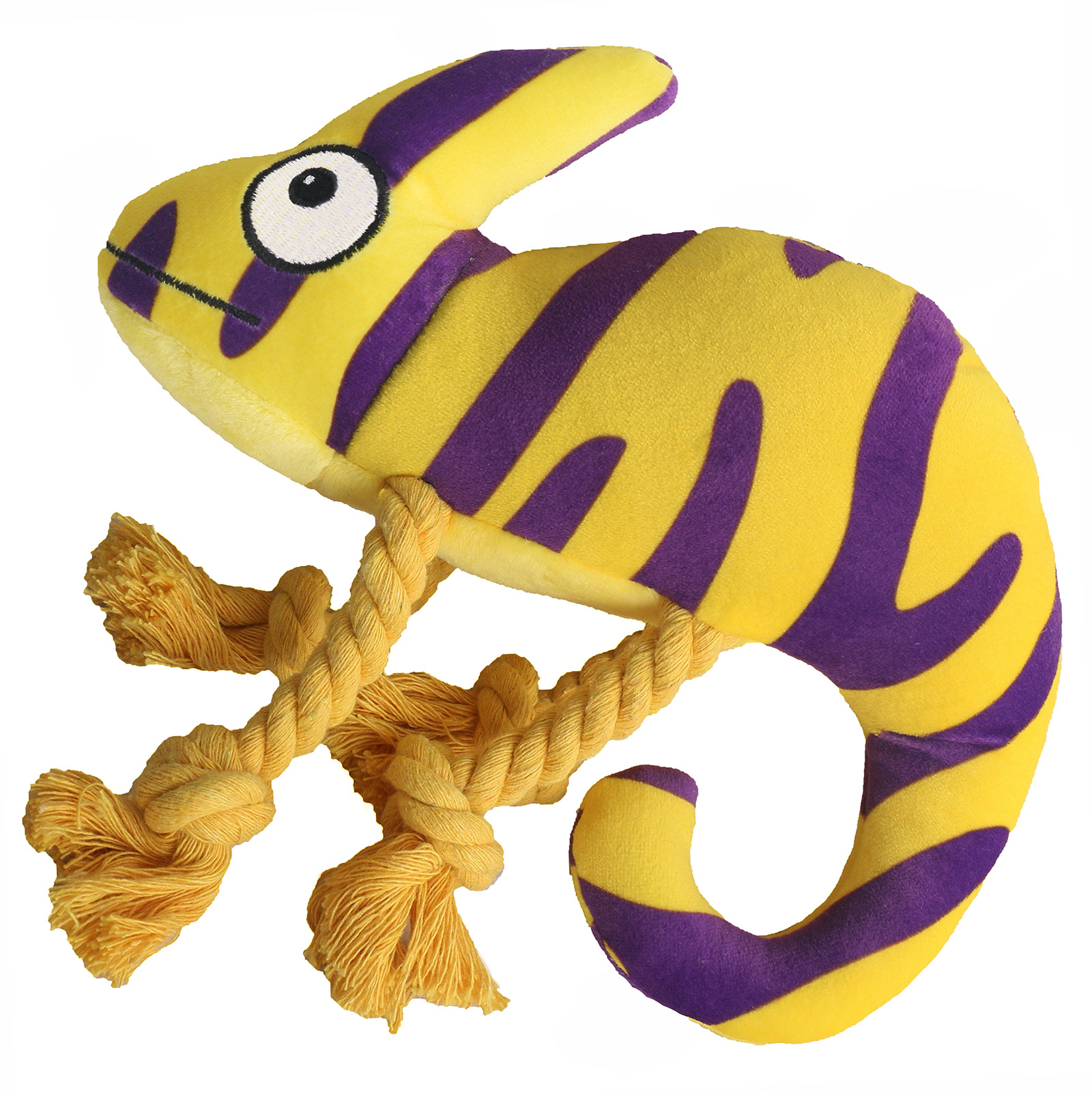 YD-BD027 Lizard Strip Kleurvolle Plush Groothandel Troeteldiergeskenk Hondespeelgoed met tou