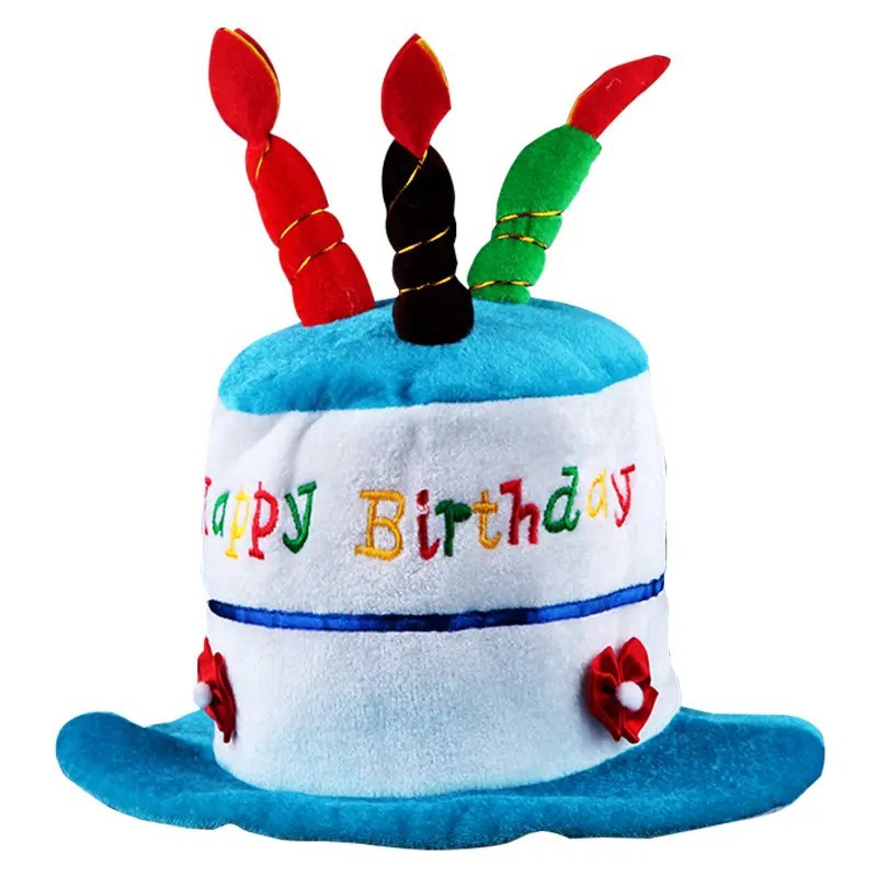 Hadiah Hari Lahir Tersuai Topi Mainan Berbentuk Kek Sumbat Mewah untuk Kanak-kanak