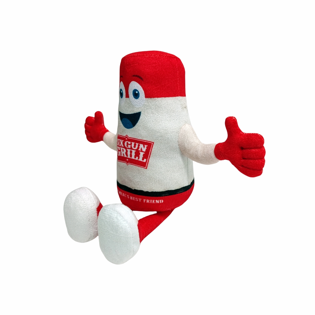 Pola Cetak Botol SIGA Mewah Boneka Mainan Maskot Boneka Lembut Kustom