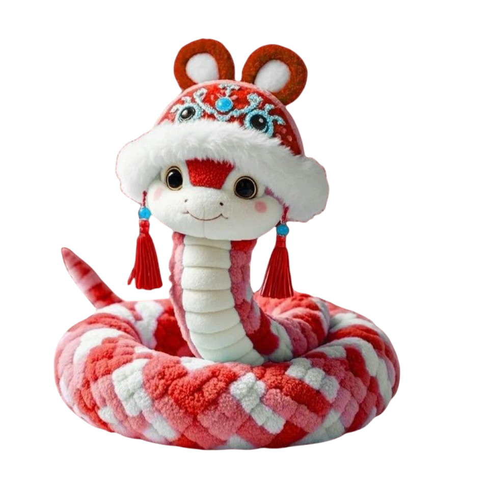 2025 New Year Mascot Plush Stuffed Cartoon Cute Snake Toy Doll Gift