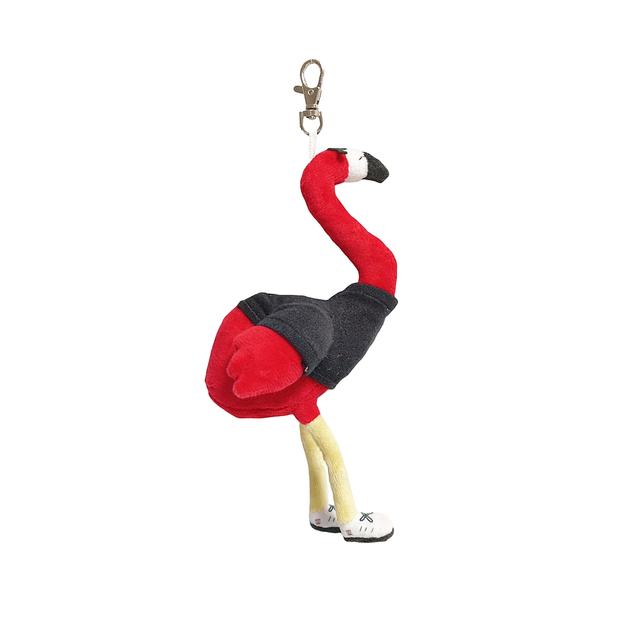 Red Flamingo en peluche soft jouet personnalisé Kidchain
