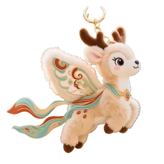 الإبداعية الثقافية المخصصة أفخم محشوة لطيف القط لطيف الملونة لعبة الغزلان المفاتيح