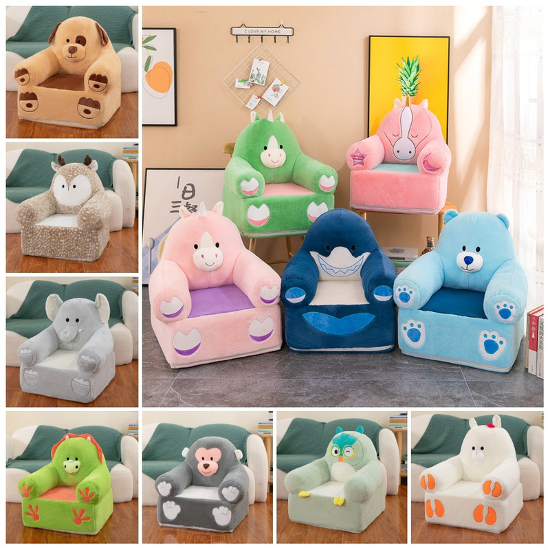 Sofá de dibujos animados de niño suave de peluche de peluche para niños