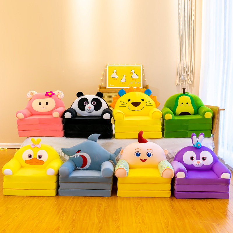 ሶስት ንብርብሮች አዲስ የካርቱን ብጁ ፋብሪካ Plush Soft Kids Sofa