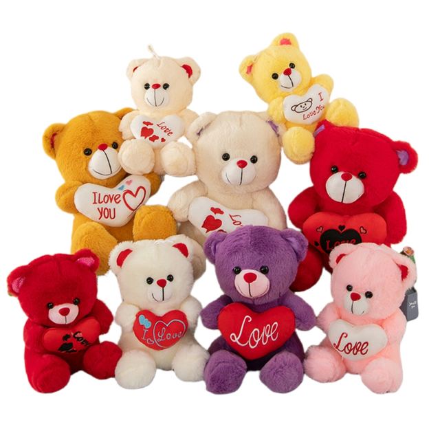 Custom Plüsch gefüllte weiche Liebe Teddybär Spielzeug Valentinstag Geschenk