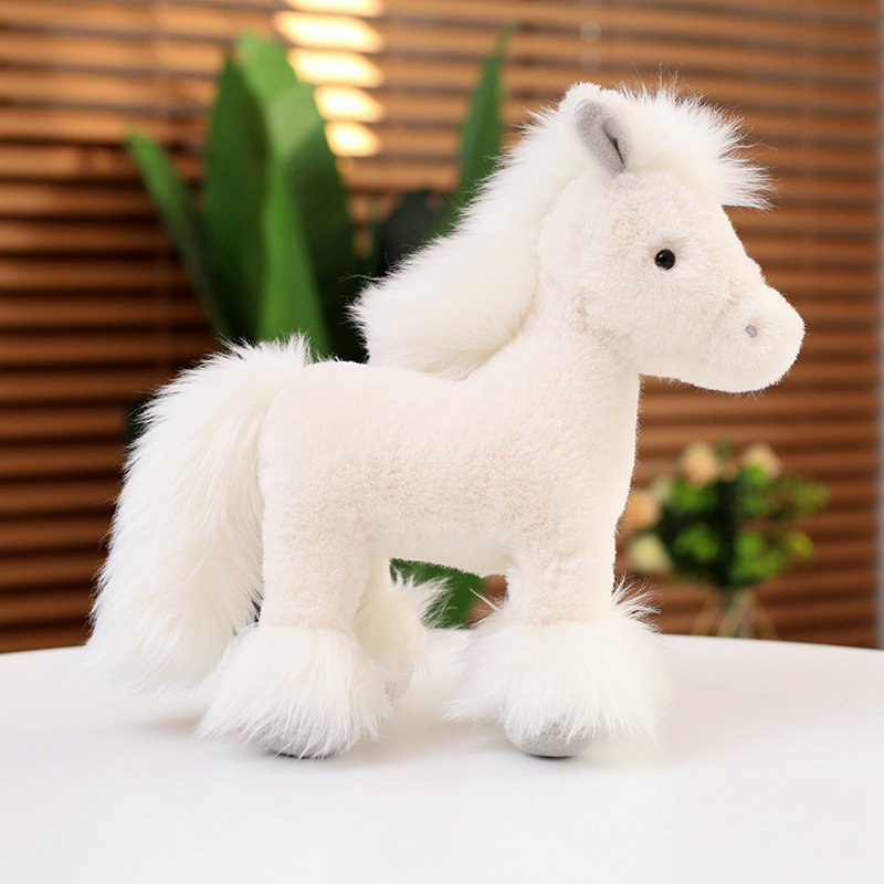 Poup&eacute;e en peluche personnalis&eacute;e, mascotte en peluche, jouet de cheval simul&eacute;