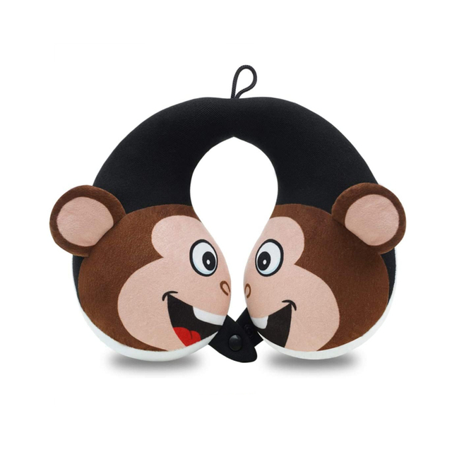 Kids Neck Travul Pillow Head Chin Support U-vormig dier Custom Soft Plush Pillow