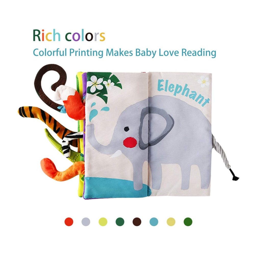 Premium zacht stoffen babyboek, stoffen boek, grappig met kreukelgeluiden, speelgoed