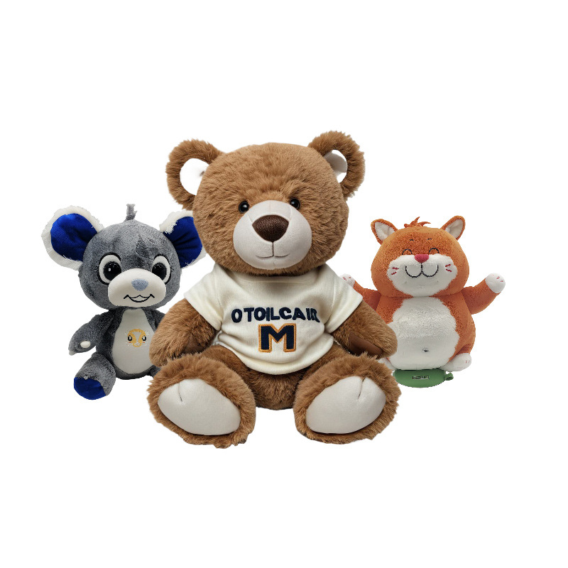T-shirt en peluche avec Logo personnalis&eacute;, ours en peluche, jouet, poup&eacute;e, cadeau