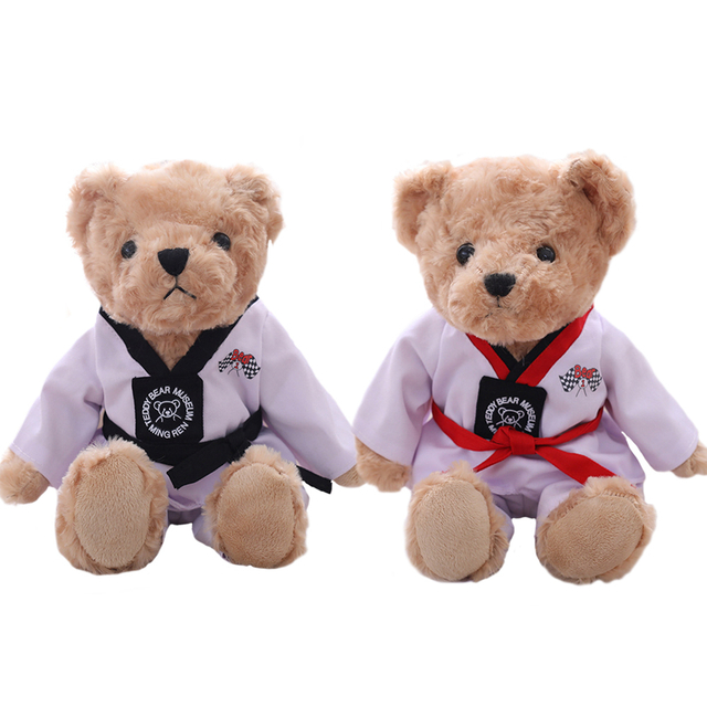Taekwondo Kongfu umplut Plush Fluffy Soft TEDDY Bear pentru copii