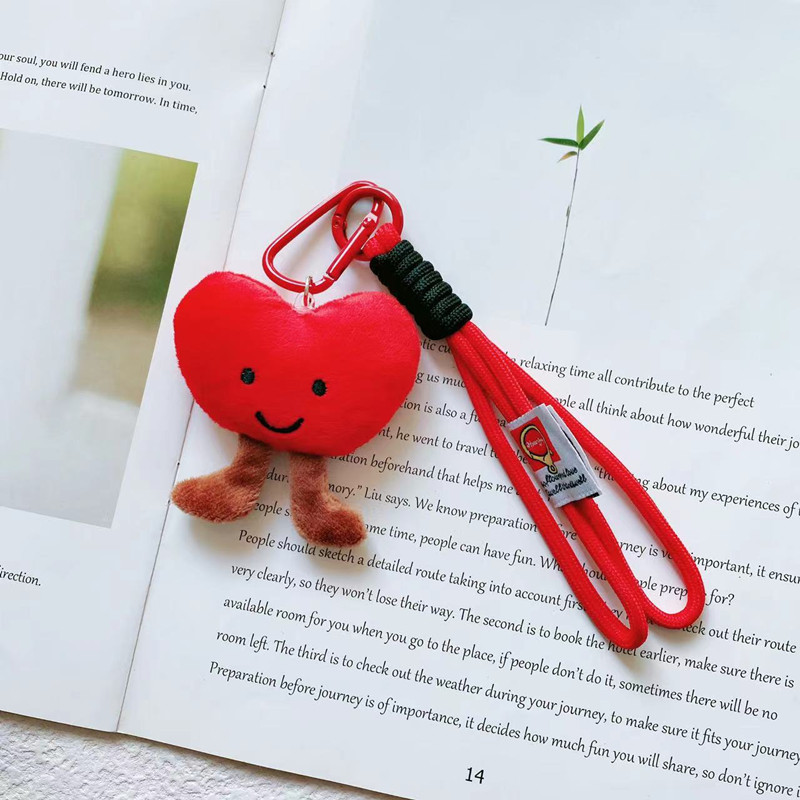 Χονδρική πώληση παιχνιδιών Widget βελούδινα γεμιστά Soft Love Heart Keyring