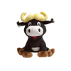 วัวสีดำนั่งสัตว์ Plush Soft Custom Horn ตุ๊กตา CE ของเล่นเด็กของขวัญ