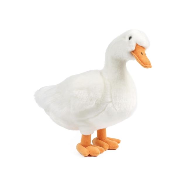 Ameerika pekini pardi puhas valge pehme plush mänguasi