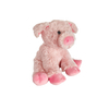 Fluffy plys pink gris siddende dyr engros udstoppet bl&oslash;d maskot gave leget&oslash;j