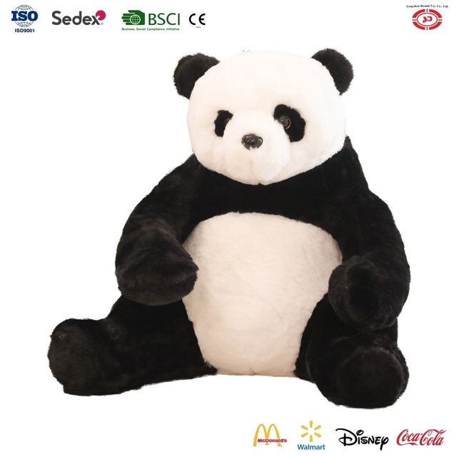 YD-BD075 Istuv loom armas panda plush pehme täidisega maskoti laste mänguasi