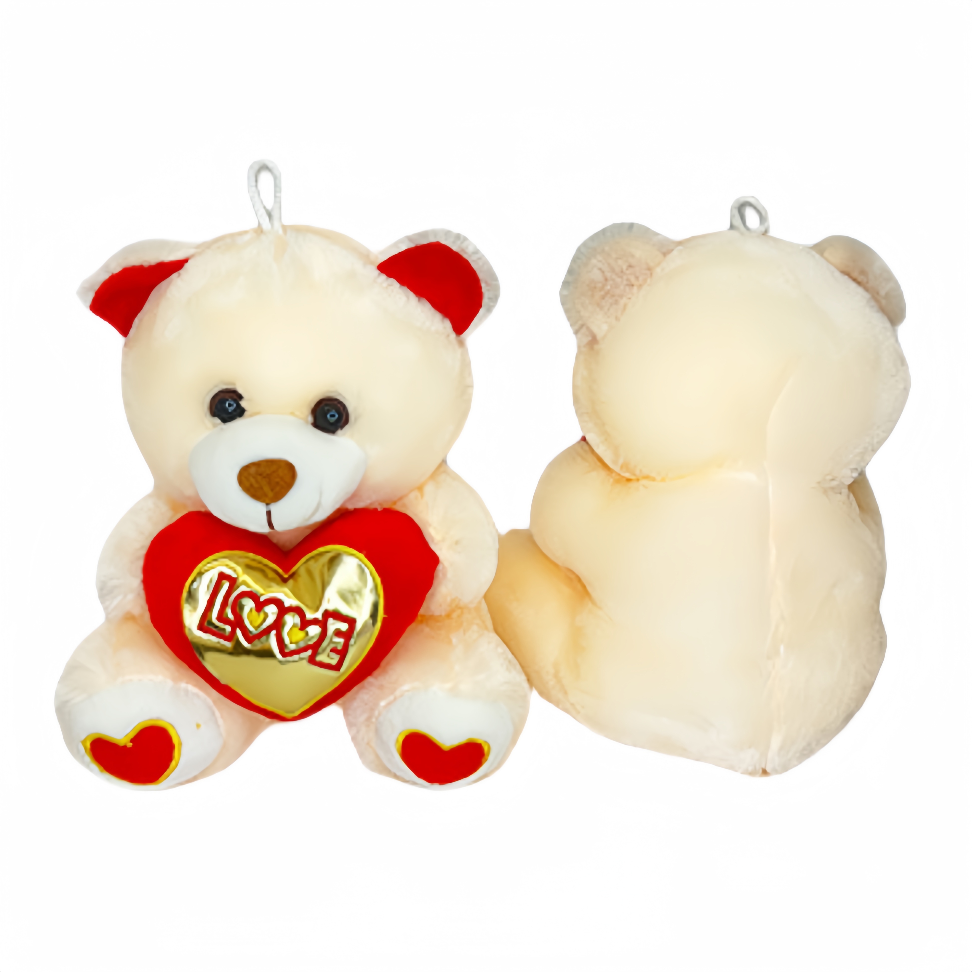 Mukautettu pehmot&auml;ytetty heijastava Love Teddy Bear -leluavaimenper&auml;