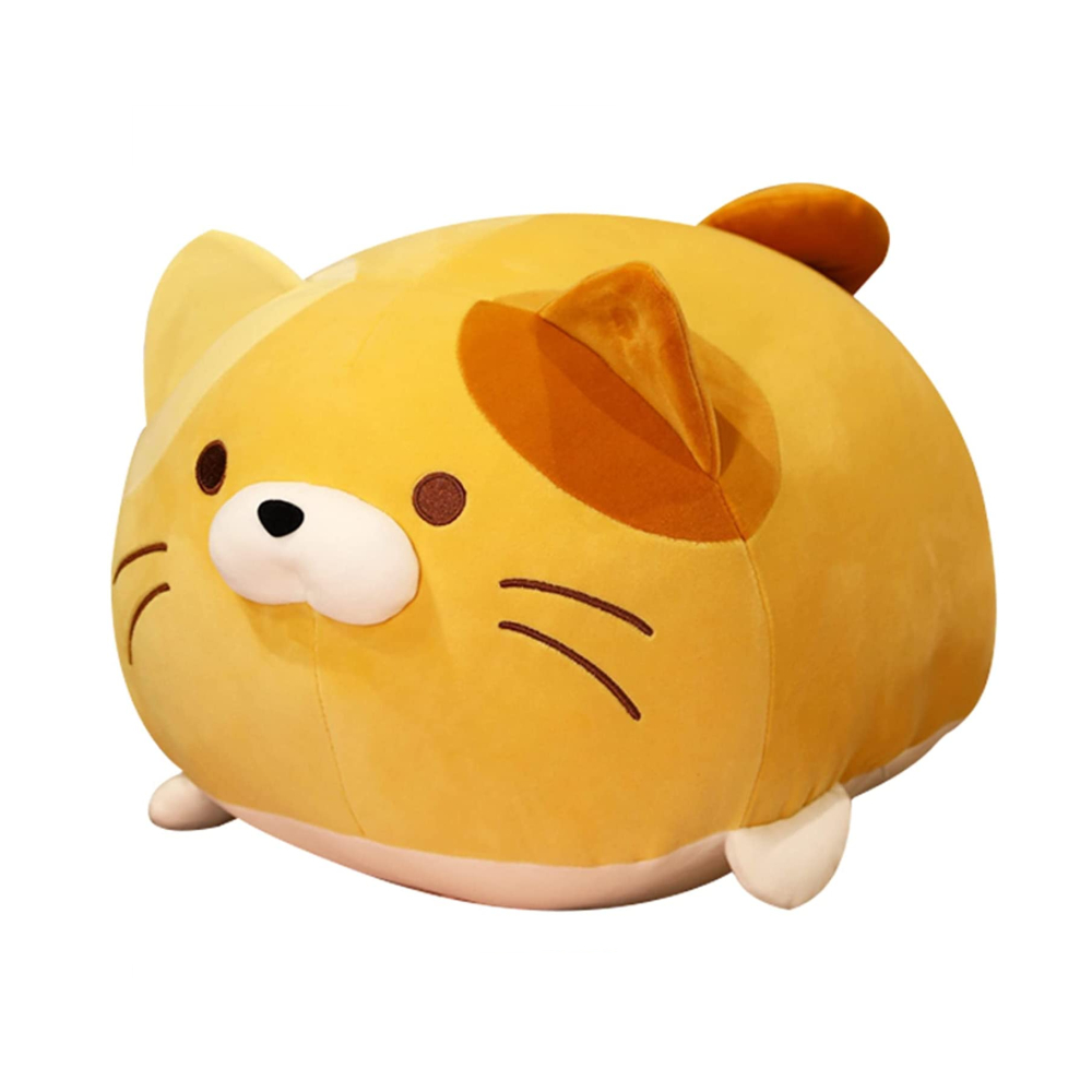 Amortiguador relleno felpa redonda gorda del juguete de la almohada del algod&oacute;n del super suave del gato del cuerpo redondo