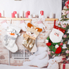 2024 Nuevo juguete dorado de felpa calcetines decoraci&oacute;n de &aacute;rbol de Navidad bolsa de dulces