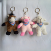 Gantungan Kunci Mainan Boneka Beruang Teddy Mewah Kustom Lucu dengan Bib