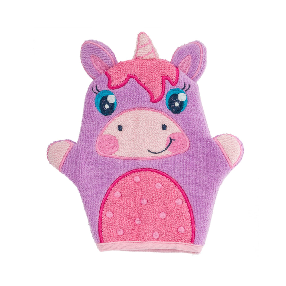 Bath Mitt Baby Hand Puppet Animal Design Custom Cotton Towel Mittens