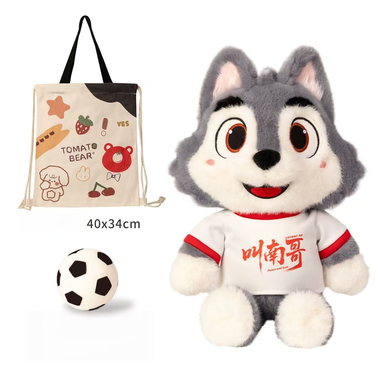 Mac T&iacute;re Fluffy Peile Corn an Domhain Mascot Sp&oacute;irt Plush Br&eacute;ag&aacute;in Sovenir Doll Ainmhithe M&oacute;rdh&iacute;ola OEM