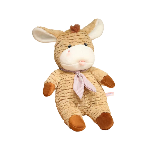 Fuzzy Donkey morbido morbido oem per bambini personalizzati Giocattole seduto animale