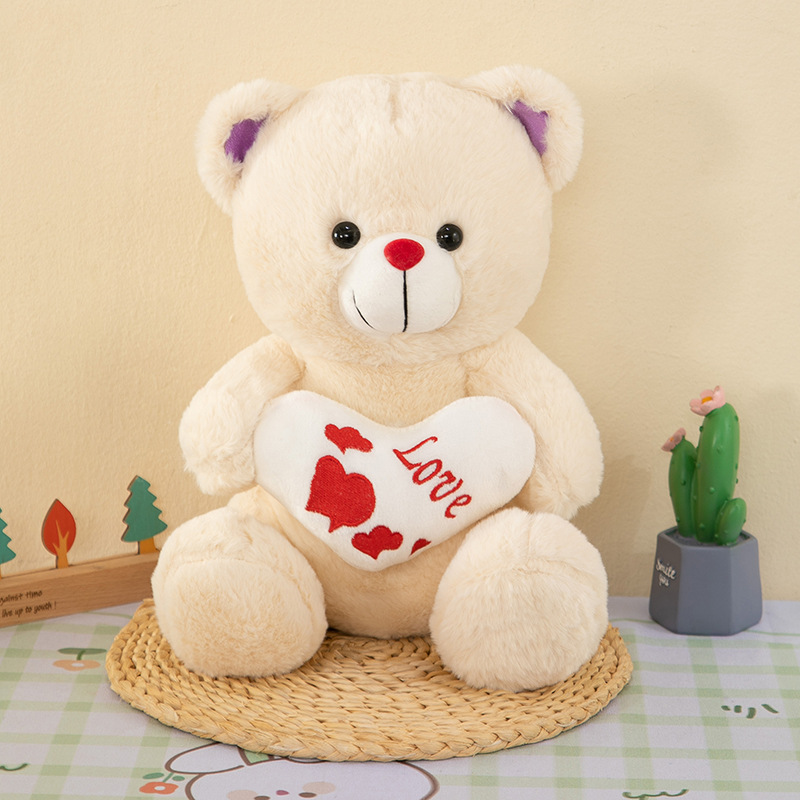 Gepasmaakte sagte gevulde sagte liefde Teddiebeer Speelgoed Valentynsdaggeskenk