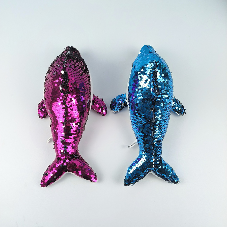 Custom na Birthday Gift Plush Stuffed Bright Shark Toy para sa mga Bata
