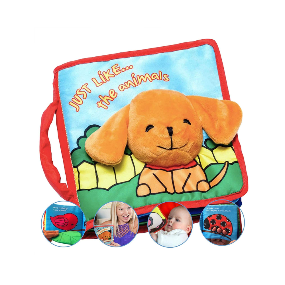 Premium zacht stoffen babyboek, stoffen boek, grappig met kreukelgeluiden, speelgoed
