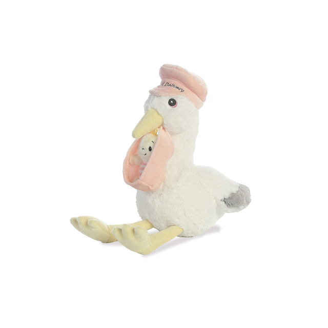 Özel Teslimat Bebek Güvenli Peluş Pembe ve Mavi Leylek