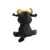 วัวสีดำนั่งสัตว์ Plush Soft Custom Horn ตุ๊กตา CE ของเล่นเด็กของขวัญ