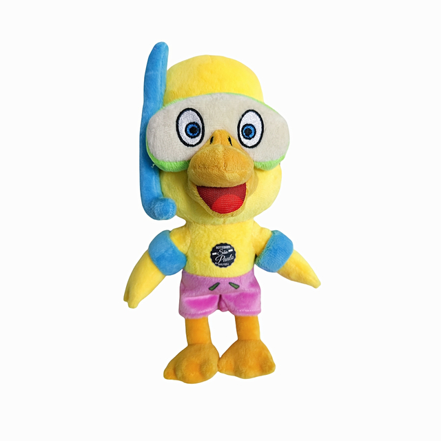 Peluche giallo immersioni di peluche di peluche morbido morbido giocattoli per le vacanze personalizzate