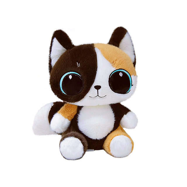 ふわふわした猫のぬいぐるみコレクションソフトビッグアイズキュートギフトマスコットおもちゃ