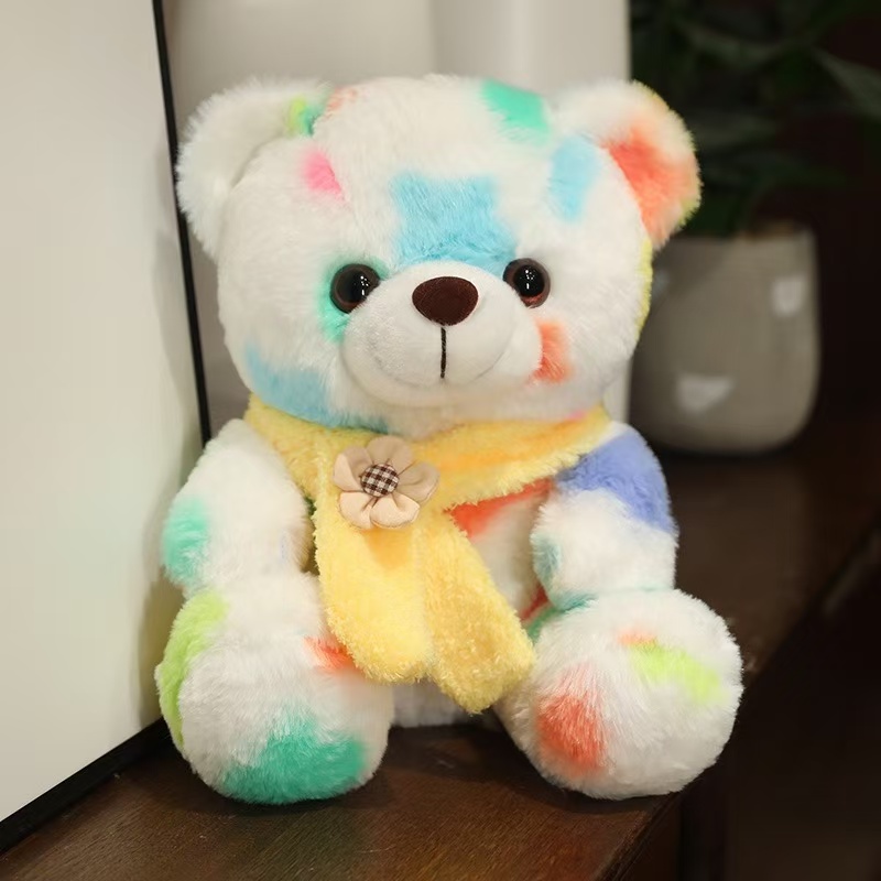စိတ်ကြိုက်လက်ကား Plush Stuffed ရောင်စုံ Teddy Bear Toy Doll