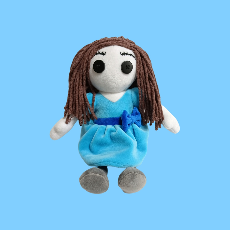 Rag-Pl&uuml;sch-M&auml;dchenpuppe mit Wollgarn-Haar-Geschenkspielzeug